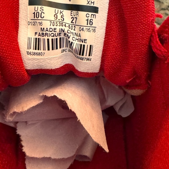 Nike air Jordan 1 retro Red and White High-Top Sneakers EUC 10C - Picture 11 of 11